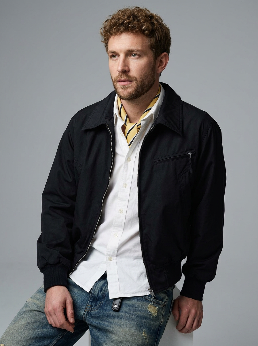 Men's Jacket Zip Front Collared | Bomber