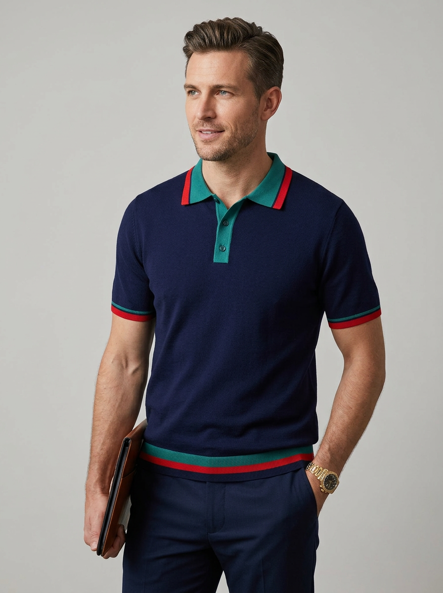 Men's Polo Shirt Short Sleeve | Striped