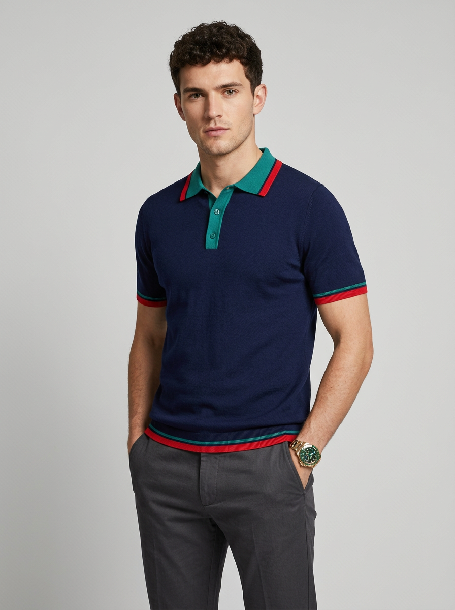 Men's Polo Shirt Short Sleeve | Striped