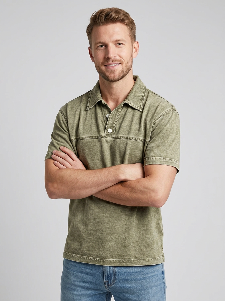 Men's Polo Shirt Short Sleeve Vintage | Casual