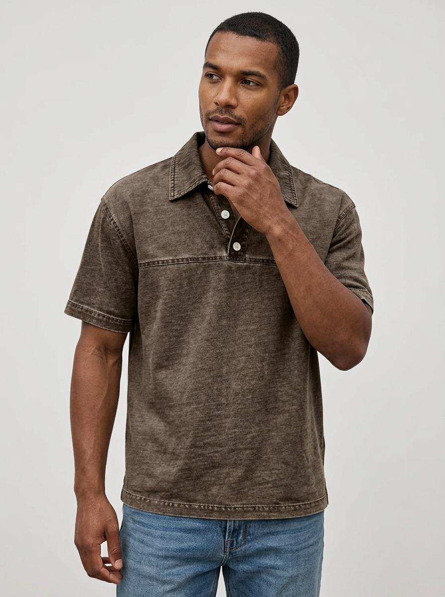 Men's Polo Shirt Short Sleeve Vintage | Casual
