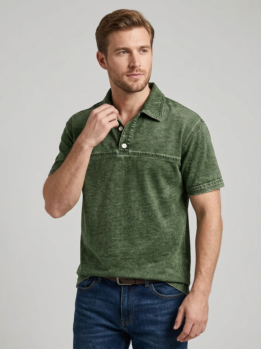Men's Polo Shirt Short Sleeve Vintage | Casual