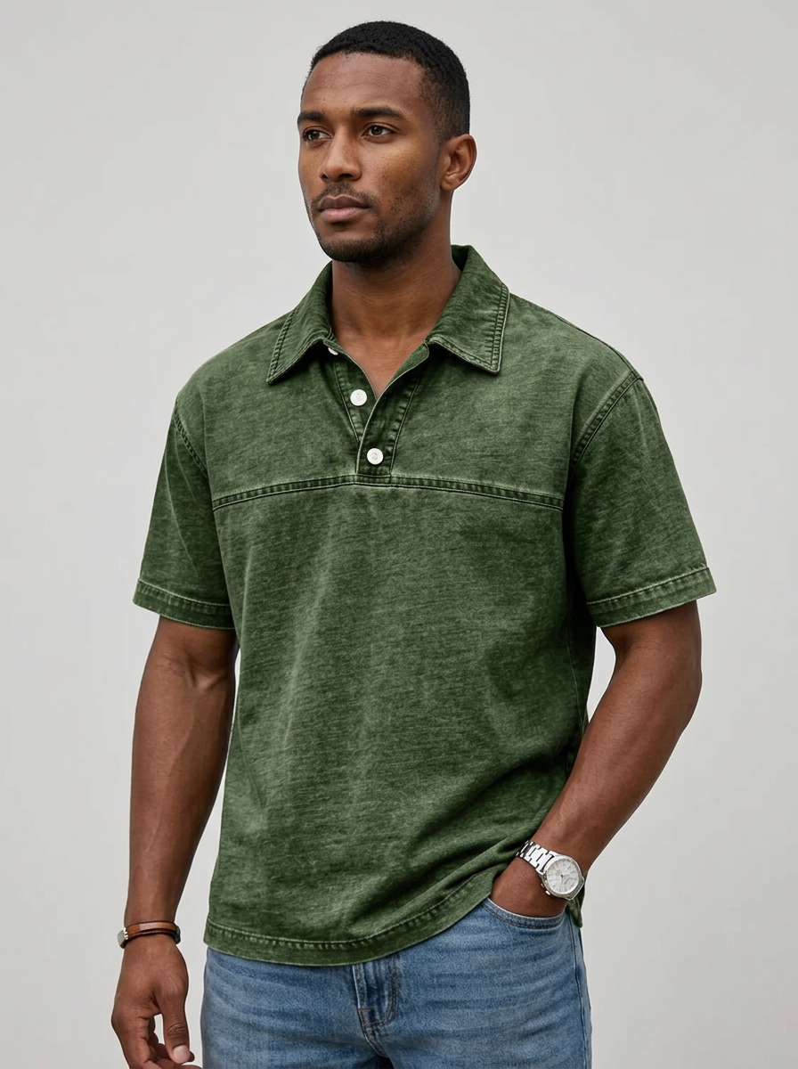 Men's Polo Shirt Short Sleeve Vintage | Casual