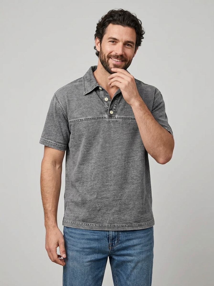 Men's Polo Shirt Short Sleeve Vintage | Casual