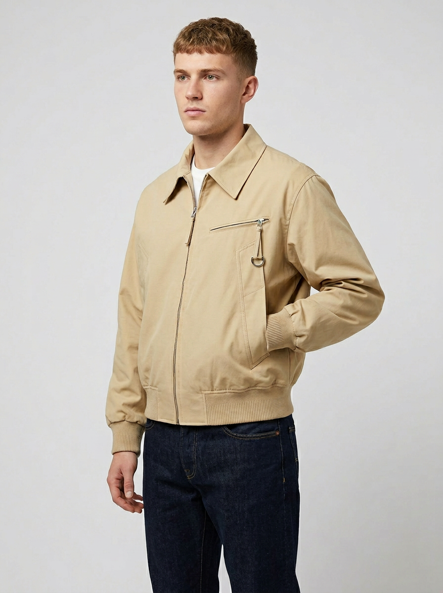 Men's Jacket Zip Front Collared | Bomber