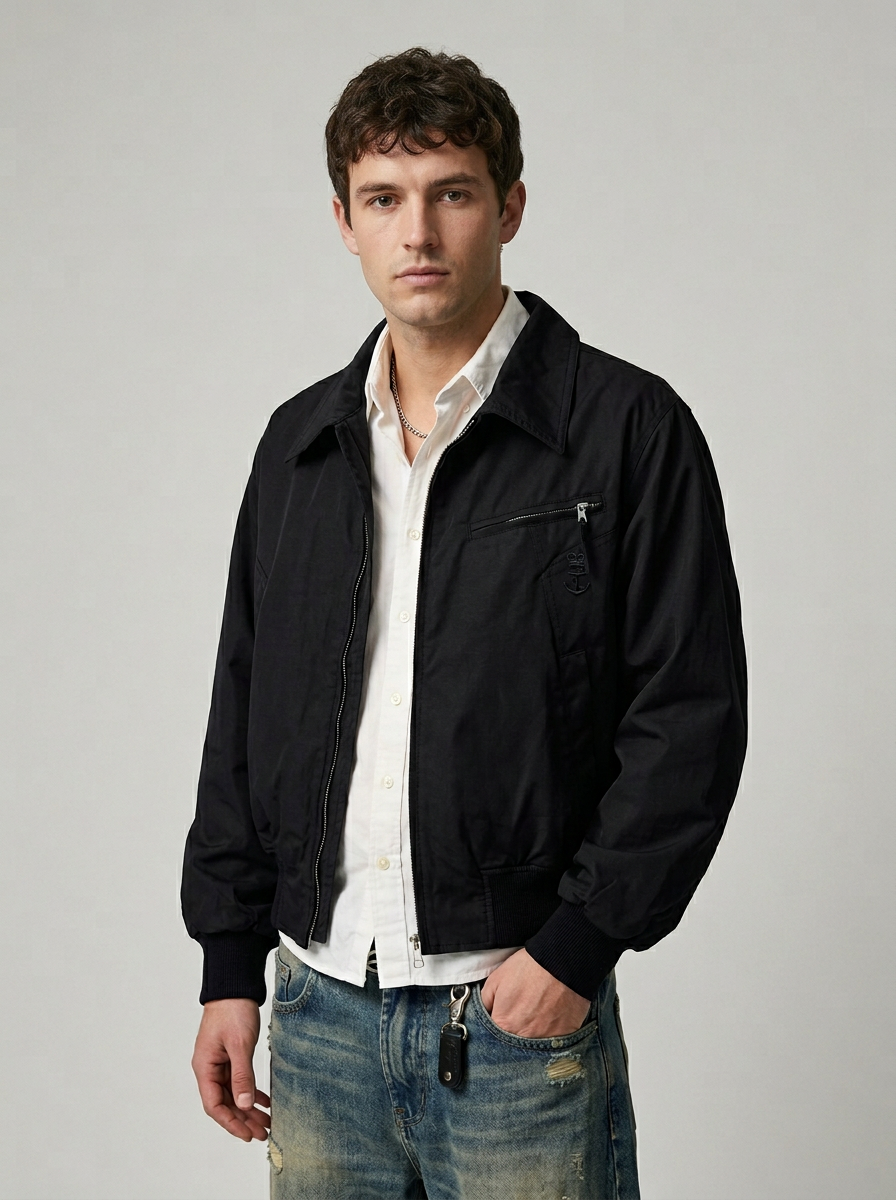 Men's Jacket Zip Front Collared | Bomber