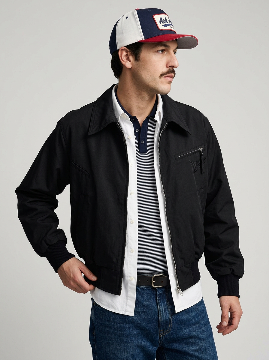 Men's Jacket Zip Front Collared | Bomber