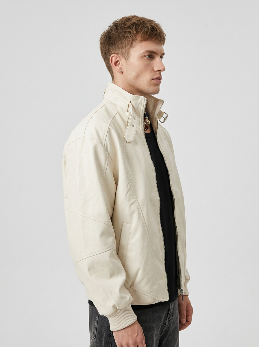 Men's Jacket Zip Front Stand Collar | Bomber