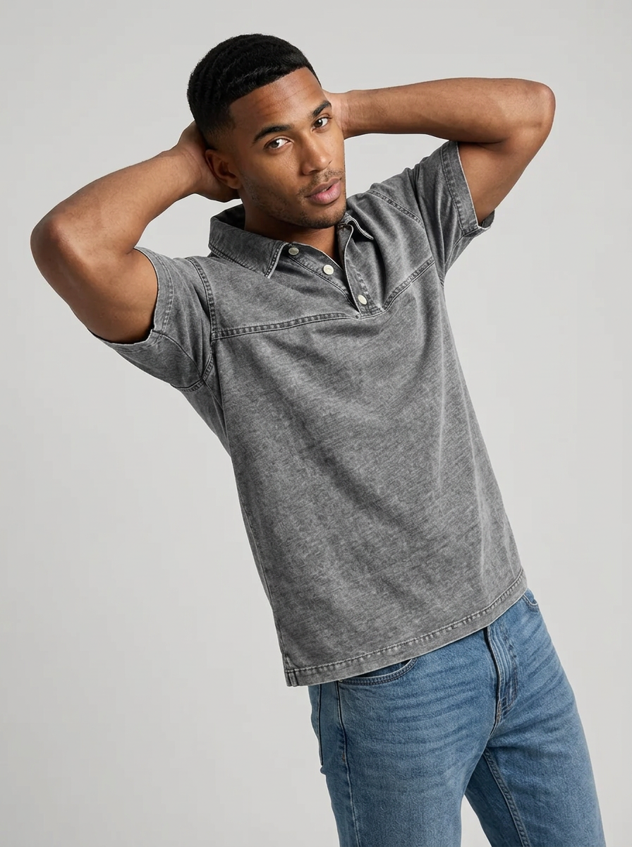 Men's Polo Shirt Short Sleeve Vintage | Casual