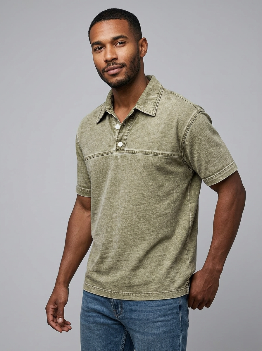 Men's Polo Shirt Short Sleeve Vintage | Casual