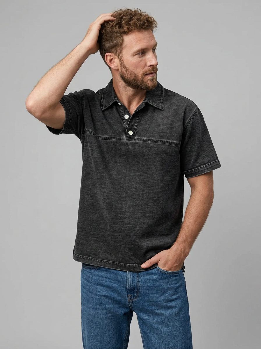 Men's Polo Shirt Short Sleeve Vintage | Casual