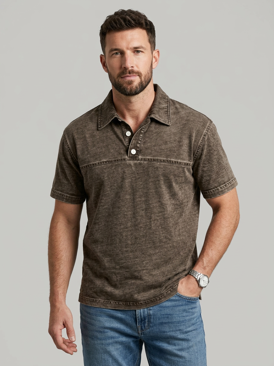 Men's Polo Shirt Short Sleeve Vintage | Casual