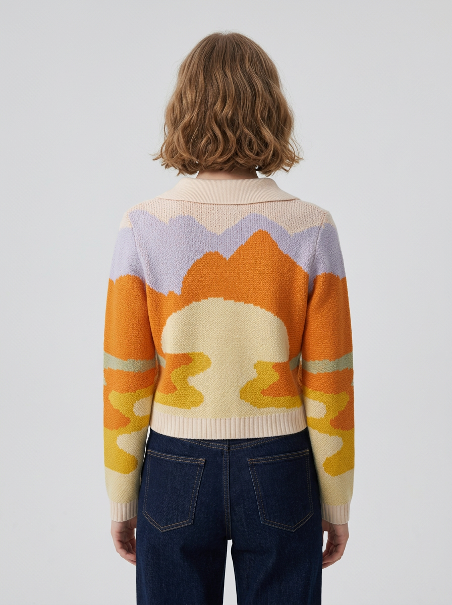 Women's Cropped Jacket Button Front | Collared