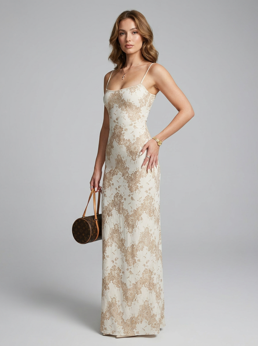 Women's Dress Floral Backless | Maxi