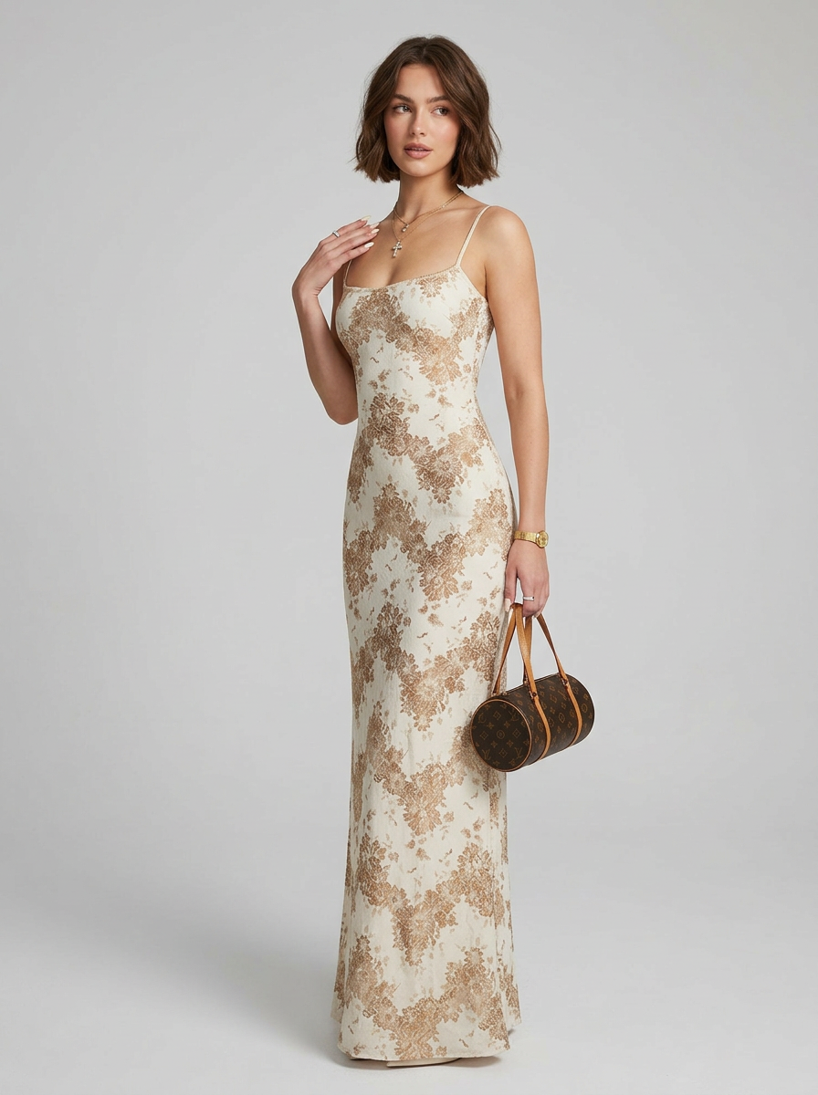 Women's Dress Floral Backless | Maxi