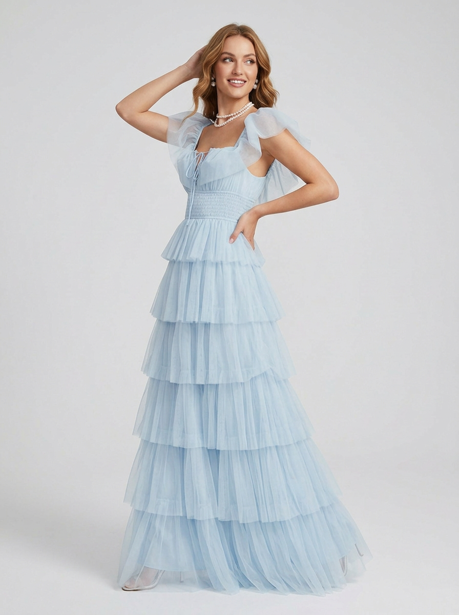 Women's Dress Tiered Ruffle | Maxi