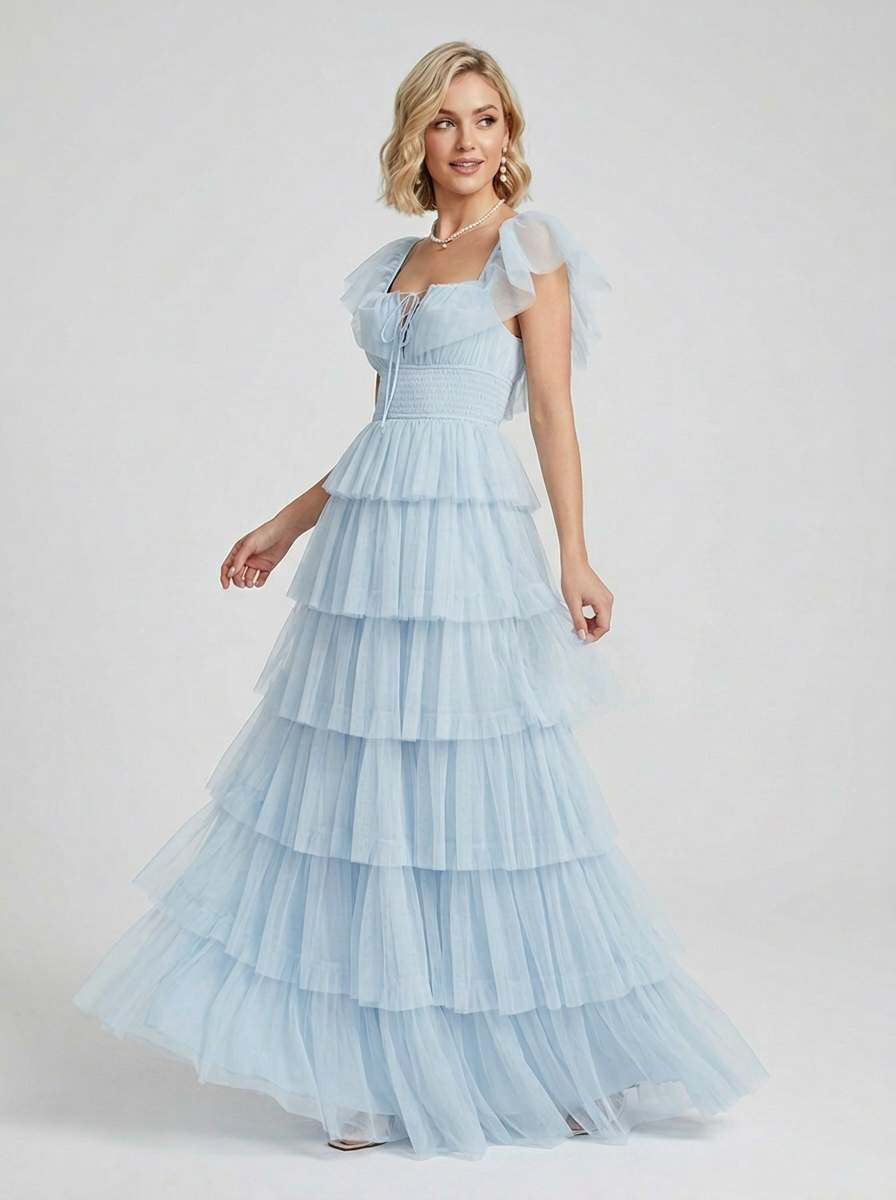 Women's Dress Tiered Ruffle | Maxi