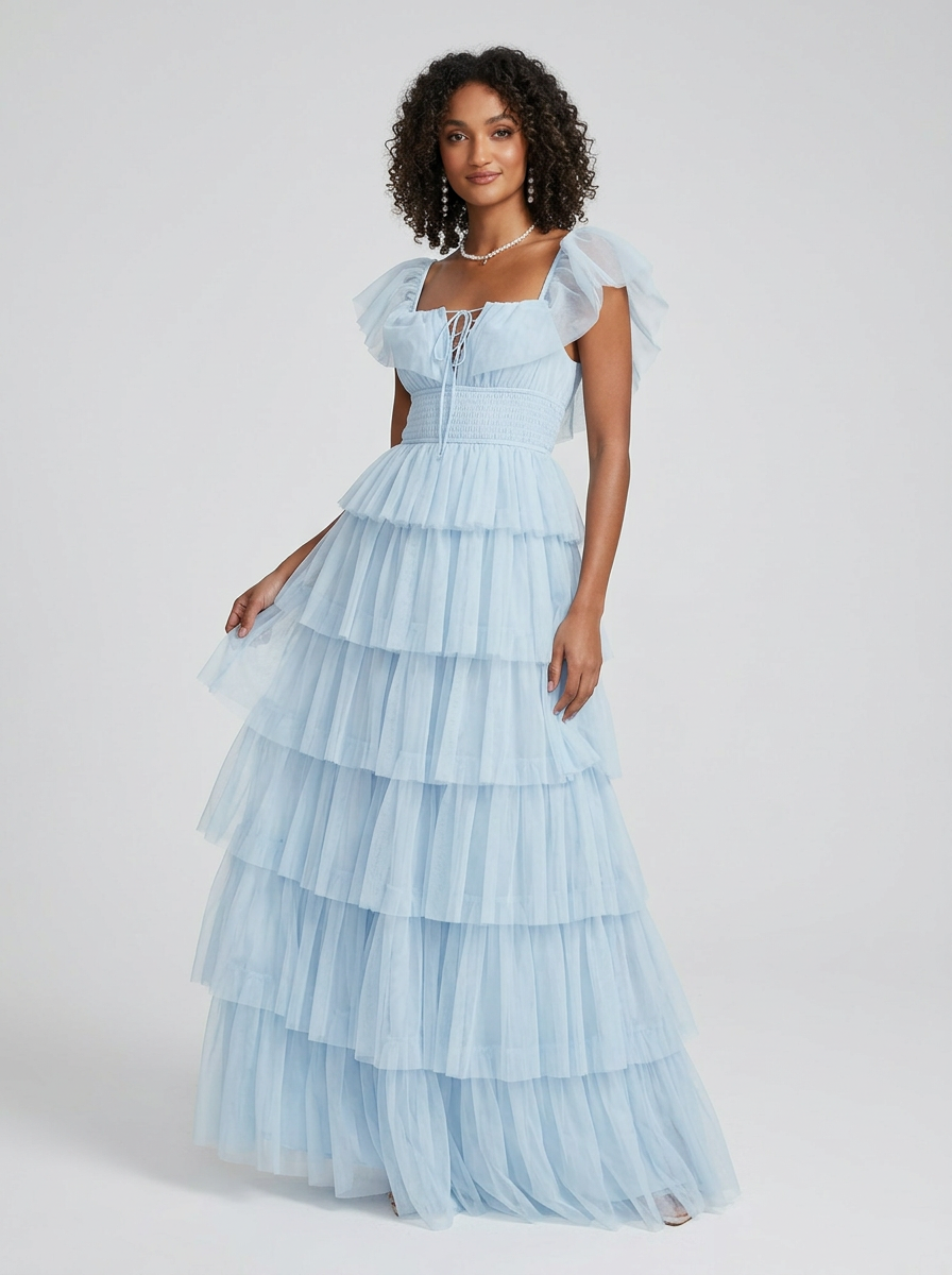 Women's Dress Tiered Ruffle | Maxi