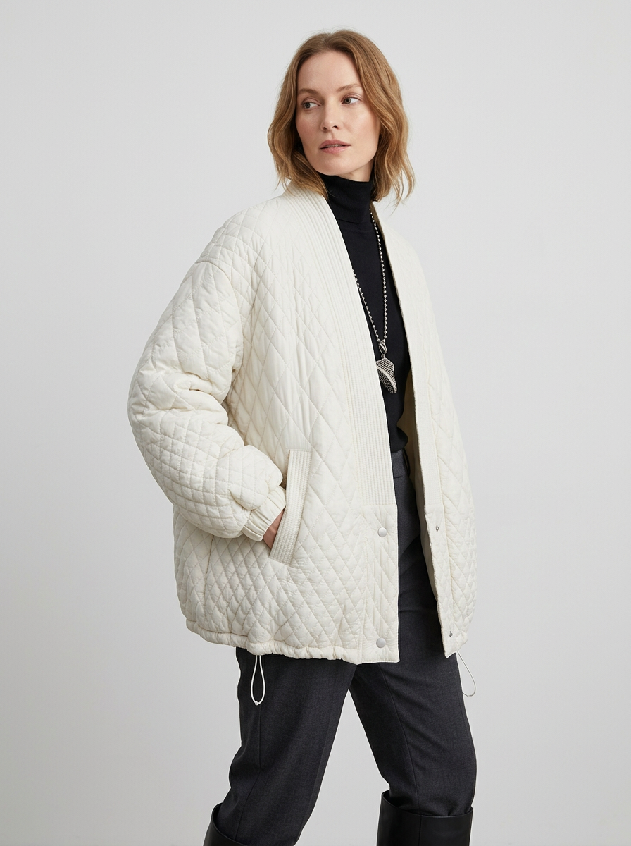 Women's Jacket Quilted Open Front | Padded