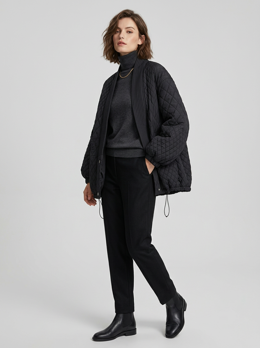 Women's Jacket Quilted Open Front | Padded