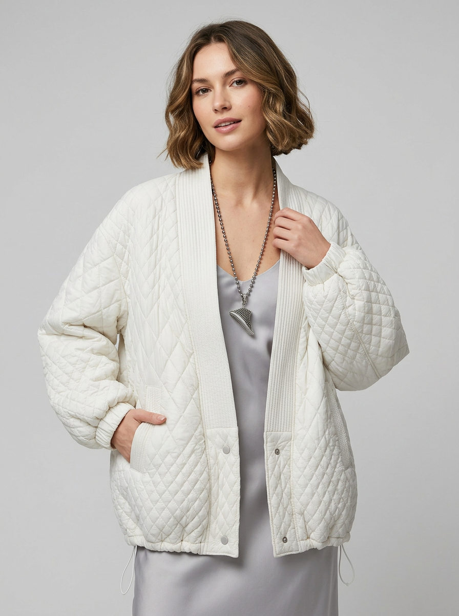 Women's Jacket Quilted Open Front | Padded